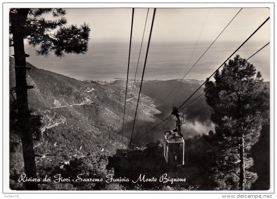 SANREMO FUNIVIA MONTE BIGNONE - 1955 - San Remo