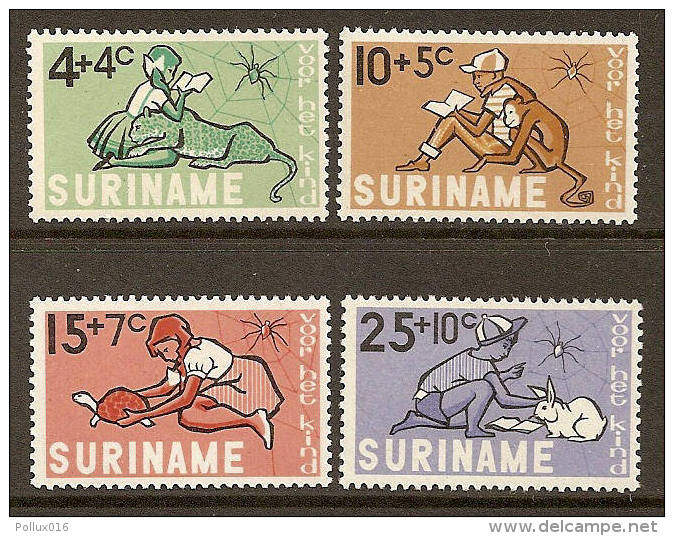 Surinam / Suriname 1965 Childcare Leopard Monkey Turtle Rabbit MNH - Surinam