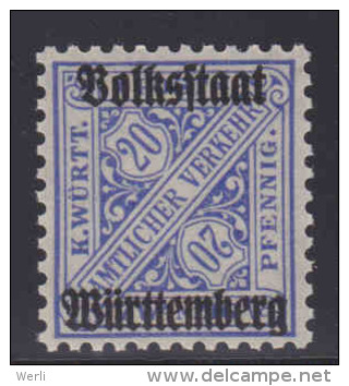 Württemberg MiNr. 264d ** Gepr. - Mint