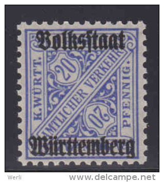 Württemberg MiNr. 264d ** Gepr. - Nuovi