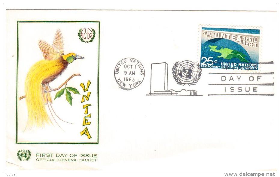 United Nations - New York 1963 FDC Cover - UNTEA Temporary Authority In West New Guinea - Bird - - Storia Postale