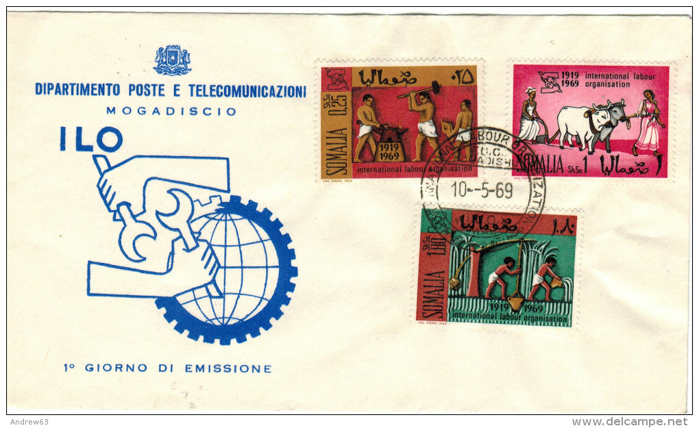 SOMALIA - 1969 - ORGANIZZAZIONE INTERNAZIONALE DEL LAVORO - FDC - OIT