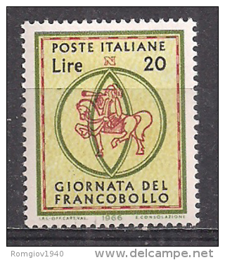 ITALIA 1966 GIORNATA DEL FRANCOBOLLO SASS. 1033 MLH VF - 1961-70:  Nuevos