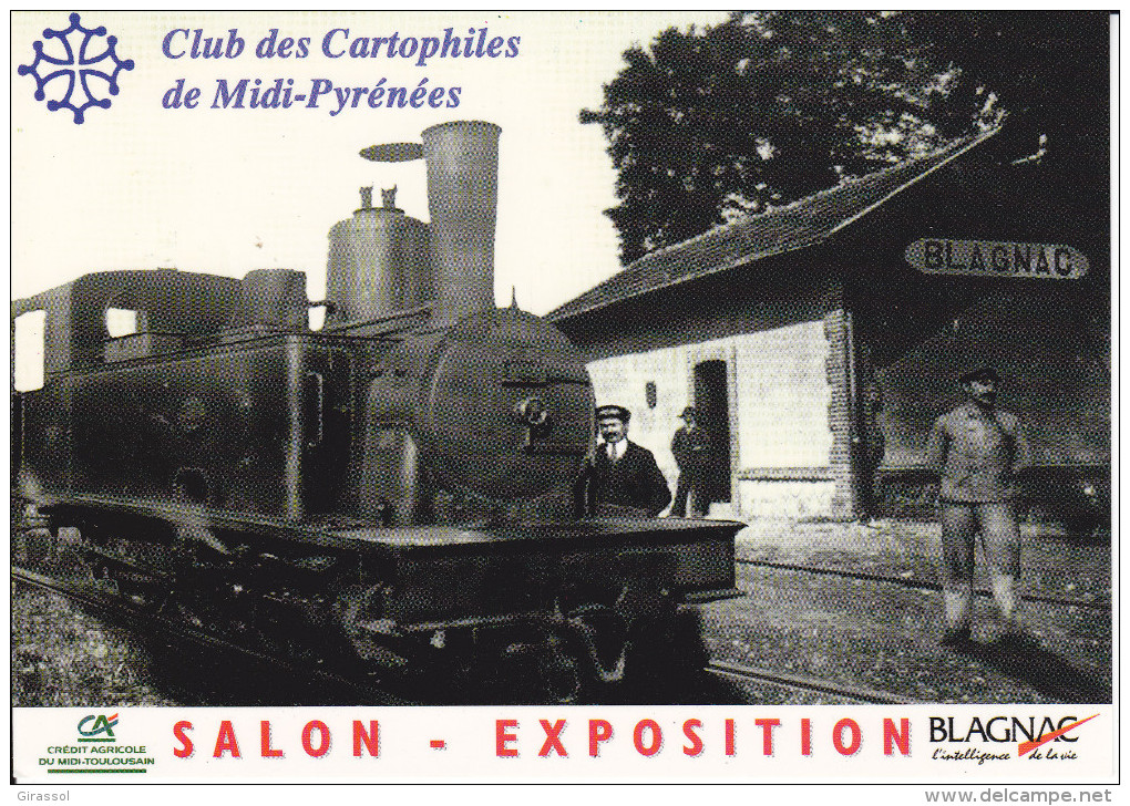 CPM SALON CARTE DE MEMBRE   BLAGNAC 1996 NOVEMBRE EXPO TRAIN LOCOMOTIVE - Bolsas Y Salón Para Coleccionistas