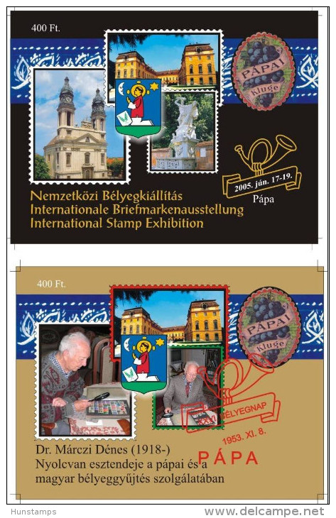 Hungary 2005. Stampday Commemorative Sheet Pair Special Catalogue Number: 2005/18-19 - Herdenkingsblaadjes