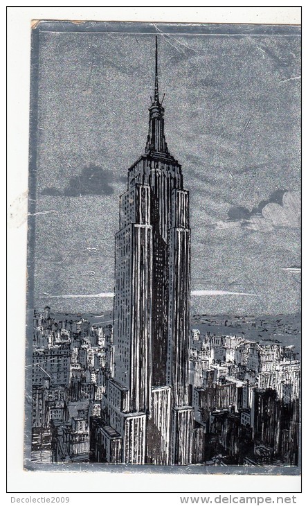 P4332 New York City Empire State Building   Front/back Image - Empire State Building