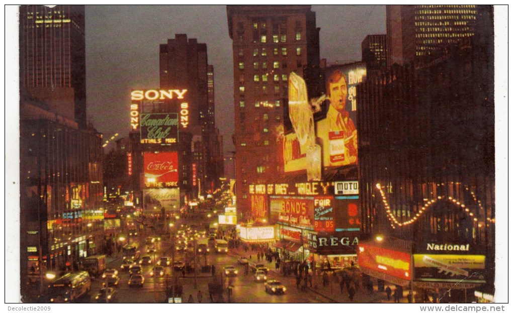 P4266 Times Square At Night  New York City   USA Front/back Image - Places