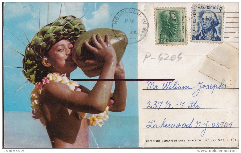 P4204 Hawaii The Aloha State 14 Viwes   USA   Front/back Image - Hawaï