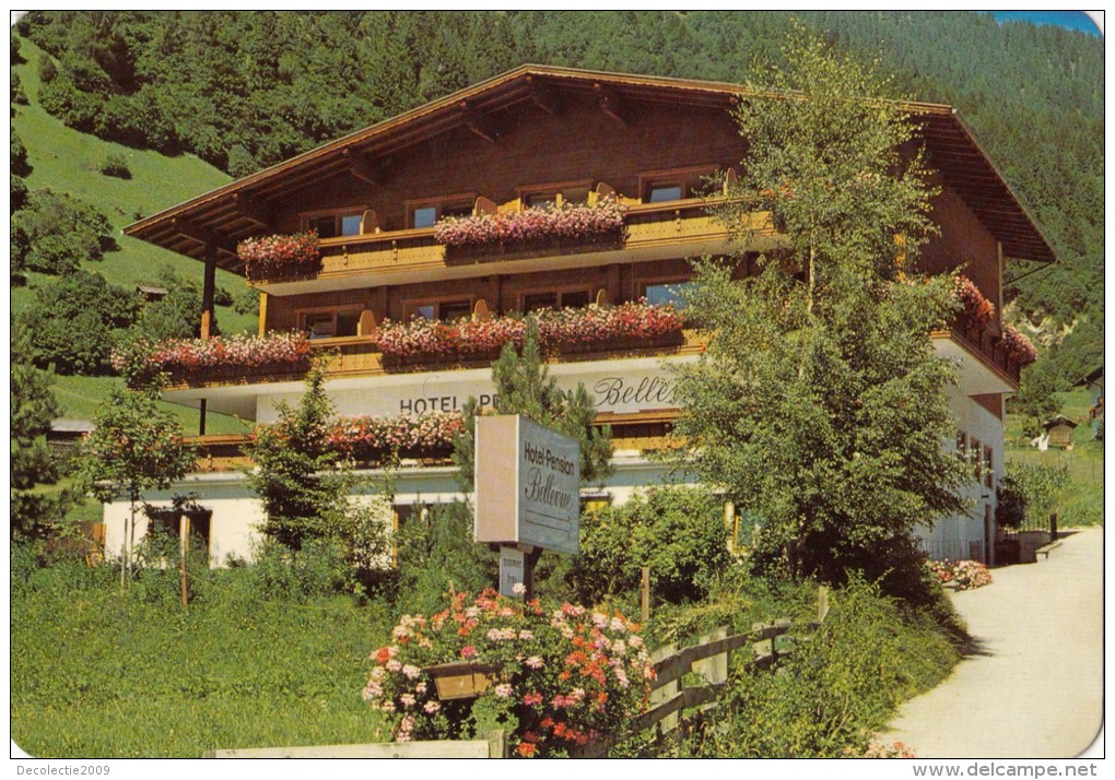 P4184 Austria Hotel Bellevue Neustift  Front/back Image - Neustift Im Stubaital