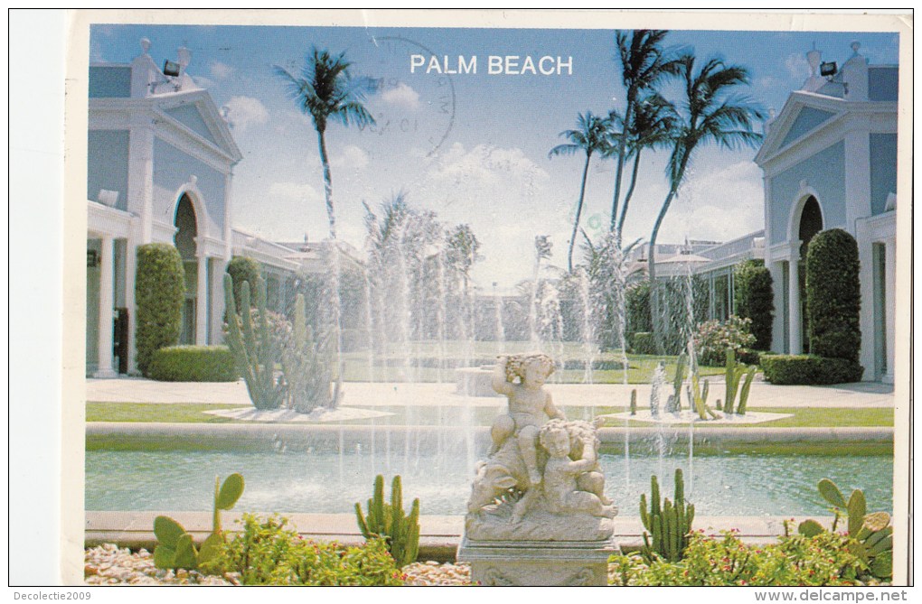 P4183 Palm Beach Fabulous Royal Poinciana Plaza Florida USA Front/back Image - Palm Beach