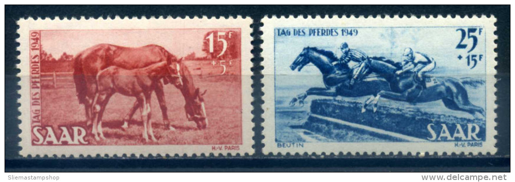 SAAR - 1949 HORSE DAY - Ongebruikt