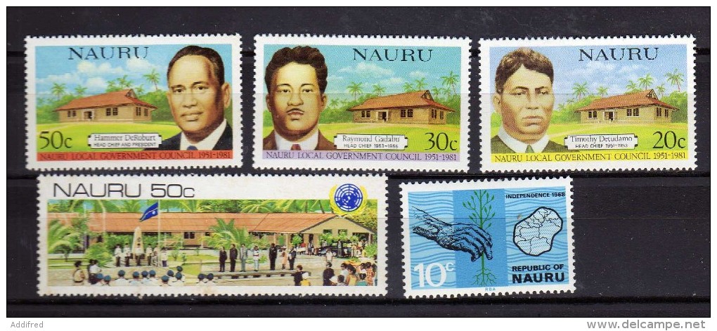 Nauru 5 Timbres Neufs - Nauru