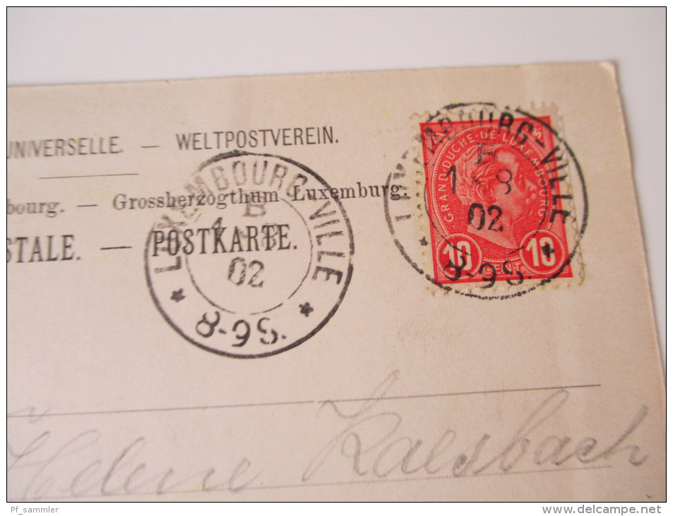 AK / Bildpostkarte 1902 Luxembourg Faubourg De Clausen. Editeur J. Fischer-Ferron. Gelaufen Nach Deutschland - Luxembourg - Ville