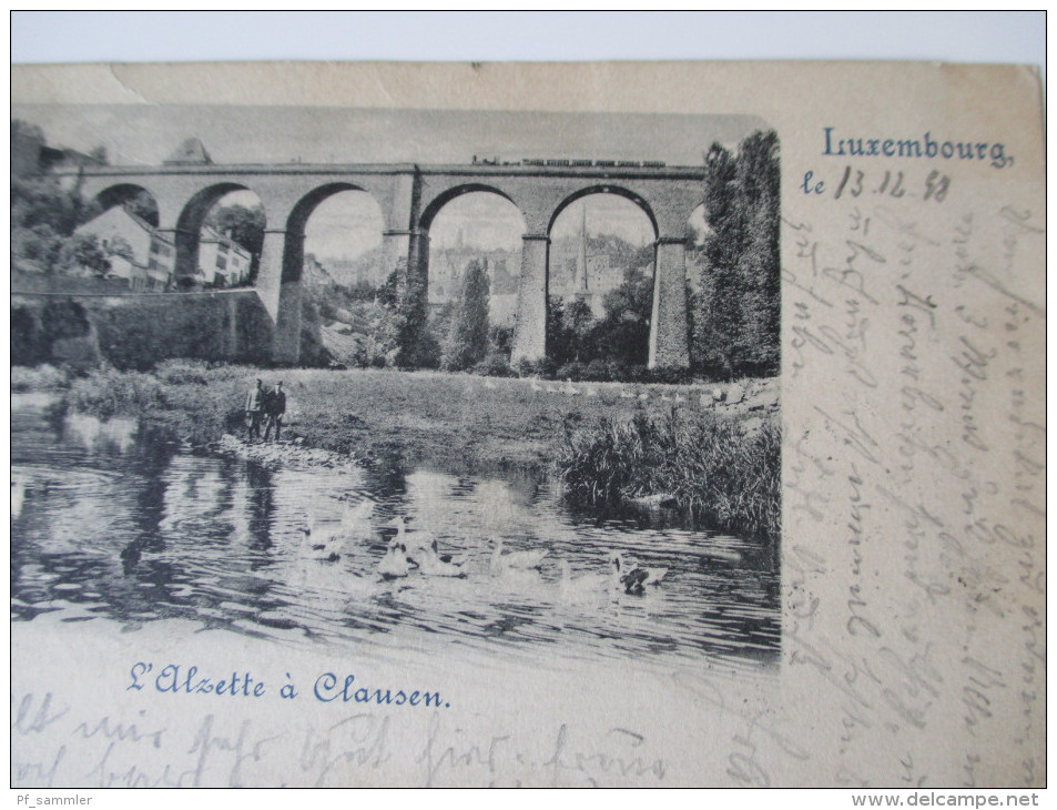 AK / Bildpostkarte 1898 Luxembourg L'Elzette A Clausen. Charles Bernhoeft No 44 Gelaufen Nach Deutschland - Luxembourg - Ville