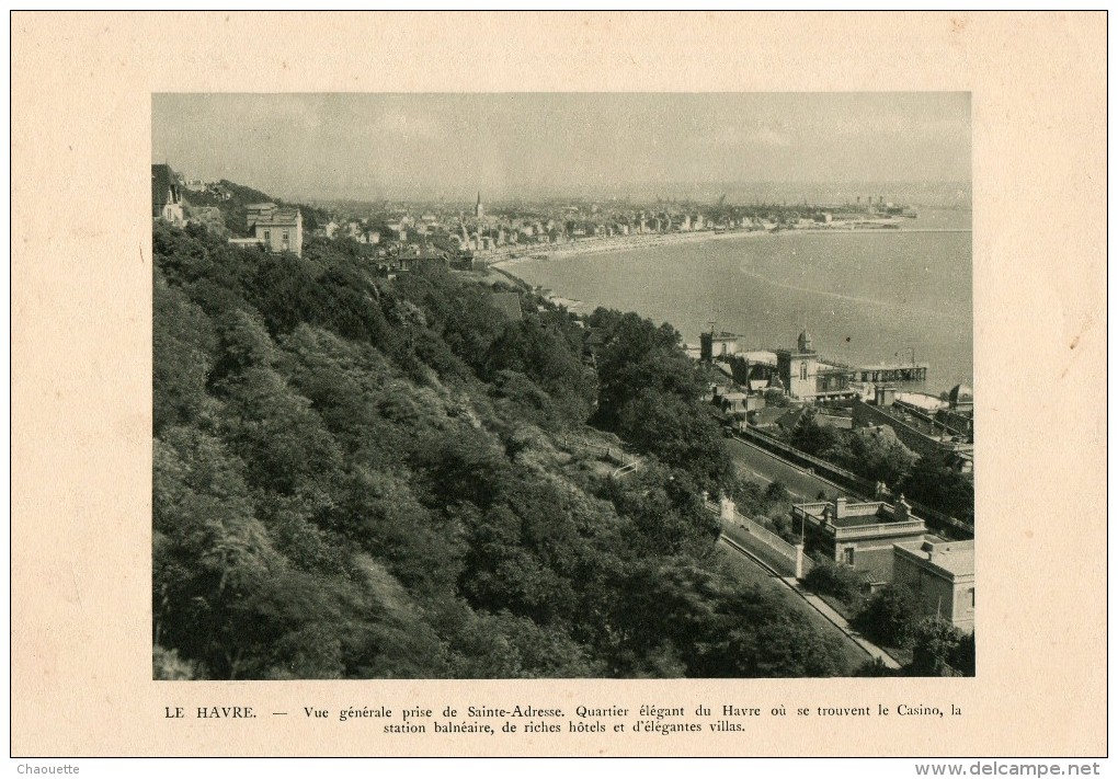 LA HAVRE..FACE A..L ATLANTIQUE Incendie En 1932..FACE B Vue De Ste Adresse....feuille Format15x21.5.. - Ohne Zuordnung