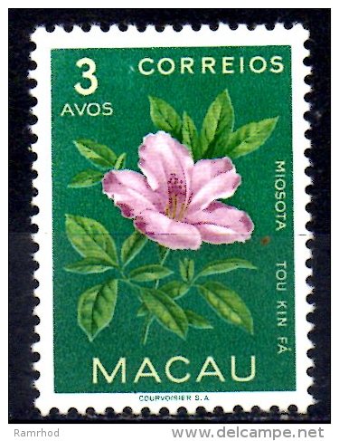 MACAU 1953 Indigenous Flowers - 3a Myosotis MH - Neufs