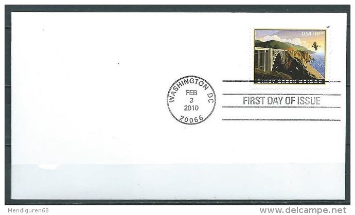 VERINIGTE STAATEN ETATS UNIS USA USA 2010 Bixby Creek Bridge $18.30 FDC USED SC 4439 YT 4251 MI 4578 SG 5016 - 2001-2010