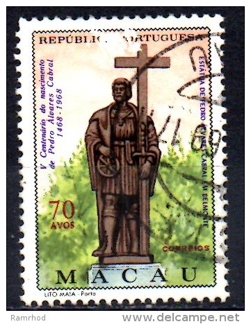 MACAU 1968 500th Birth Anniv Of Pedro Cabral (explorer) - 70a. - Cabral's Statue, Belmonte  FU SPACEFILLER CHEAP PRICE - Gebruikt