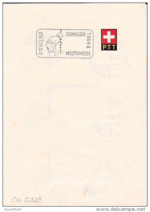 16.5.1949 -  PTT-Mäppchen  M. Schönen Marken  -  O  Gestempelt (m. SSt.) - Siehe Scans  (ch 5229) - Brieven En Documenten