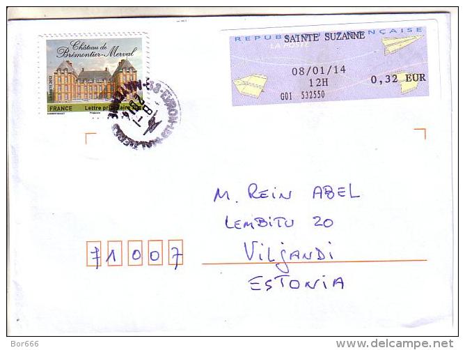 GOOD FRANCE Postal Cover To ESTONIA  2014 - Good Stamped: Merval - Brieven En Documenten