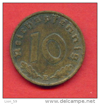 F3790 / - 10 Reichspfennig - 1938  E - THIRD REICH -  Deutschland Germany Allemagne - Coins Munzen Monnaies Monete - 10 Reichspfennig