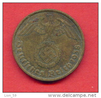 F3790 / - 10 Reichspfennig - 1938  E - THIRD REICH -  Deutschland Germany Allemagne - Coins Munzen Monnaies Monete - 10 Reichspfennig