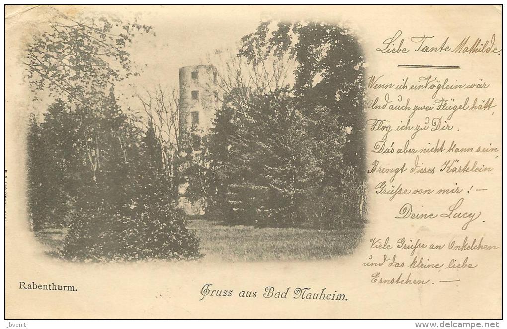 GERMANIA - HESSEN - Gruss Aus BAD NAUHEIM - Rabenthurm - 1898 - Bad Nauheim