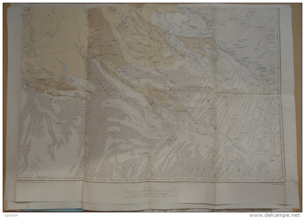 Carte Générale du Maroc - Echelle 1/500 000 - 1960 - 5 feuilles El-Jadida-Rabat-Oujda-Mar rakech-Hamada du Guir