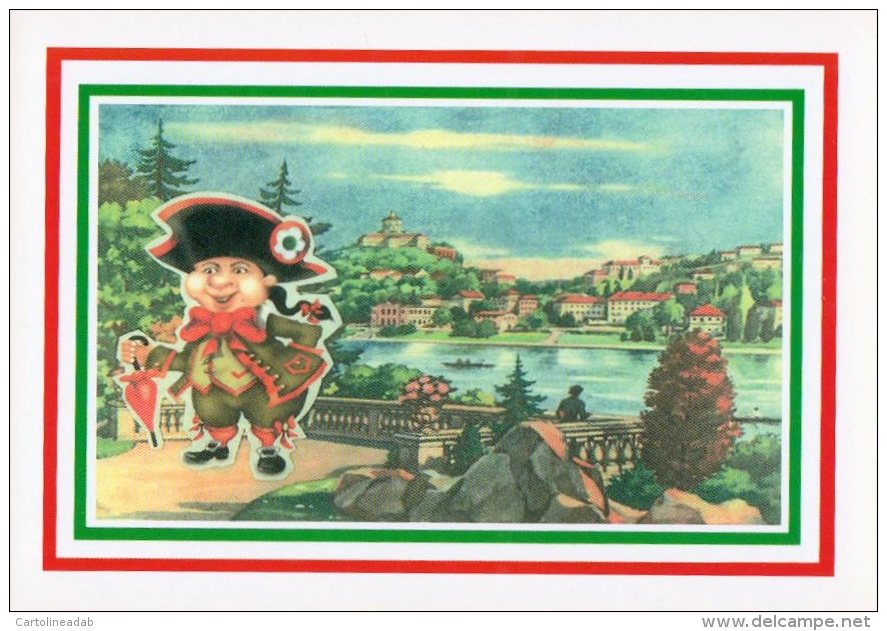 [DC1466] CARTOLINEA - 150 ANNI DELL´UNITA´ D´ITALIA - LA MASCHERA TORINESE GIANDUJA FESTEGGIA L´EVENTO - Storia