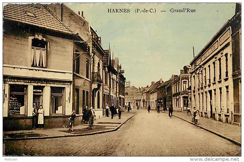 Pas De Calais - Ref A292 - Harnes - Grand Rue -commerces  Carte Bon état - - Harnes