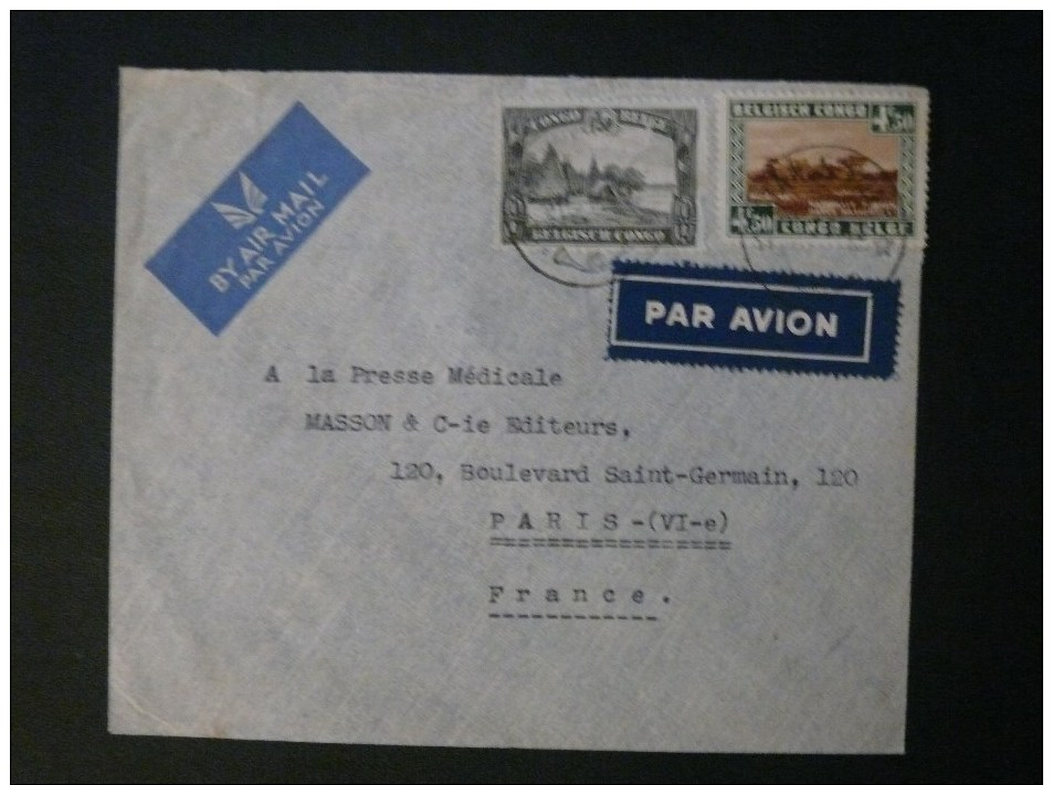 Congo Belge 1938 Lettre De Stanleyville Pour Paris ( Scan ) - Lettres & Documents