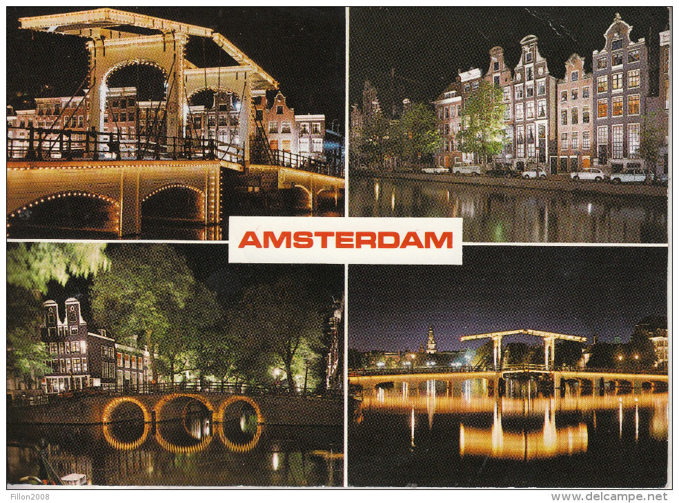 Pays-Bas - Amsterdam - Différents Aspects De La Ville "by Night" - Amsterdam