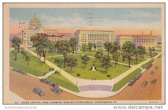 State Capitol Park Showing New Building Group Harrisburg Pennsylvania 1961 - Harrisburg