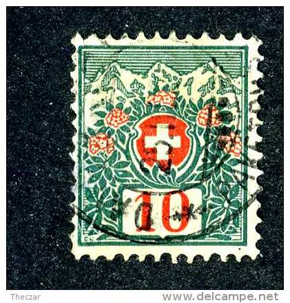 2743  Switzerland 1910  Michel #32  Used  Scott #J38 ~Offers Always Welcome!~ - Postage Due