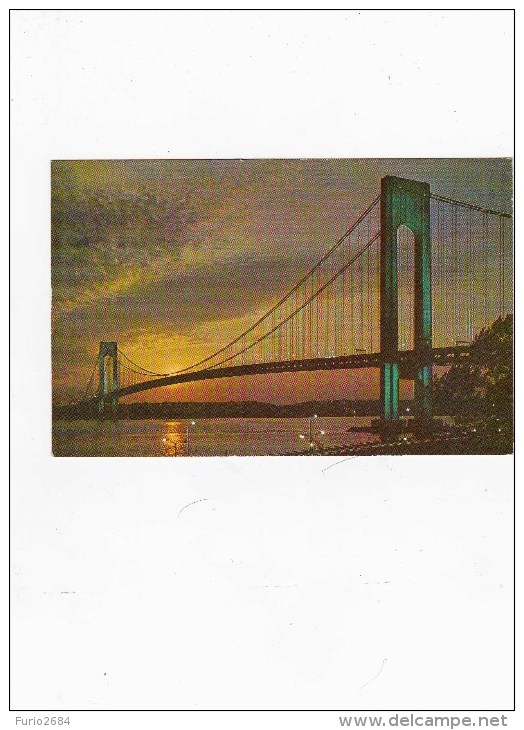 C-3742 - CARTOLINA NEW YORK - THE VERRAZANO-NARROWS BRIDGE - Ponts & Tunnels