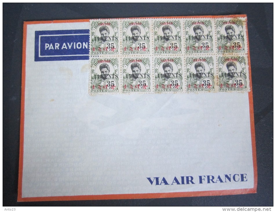 Lettre Via Air France Indochine Ex Colonies Françaises - Poste Aérienne