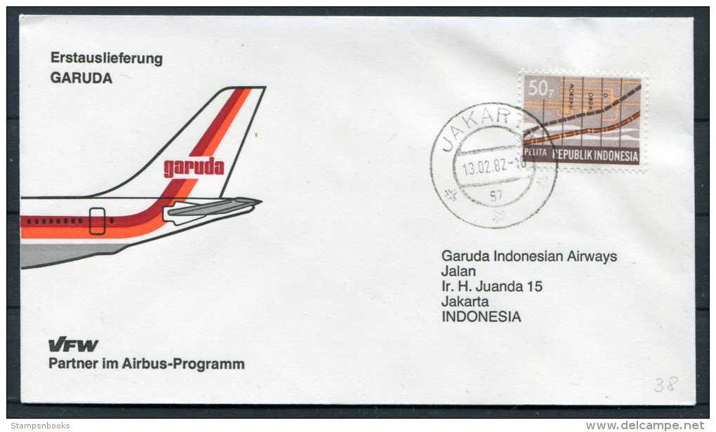 1982 Jakarta Airbus Indonesia VFW GARUDA First Flight Cover - Indonesia