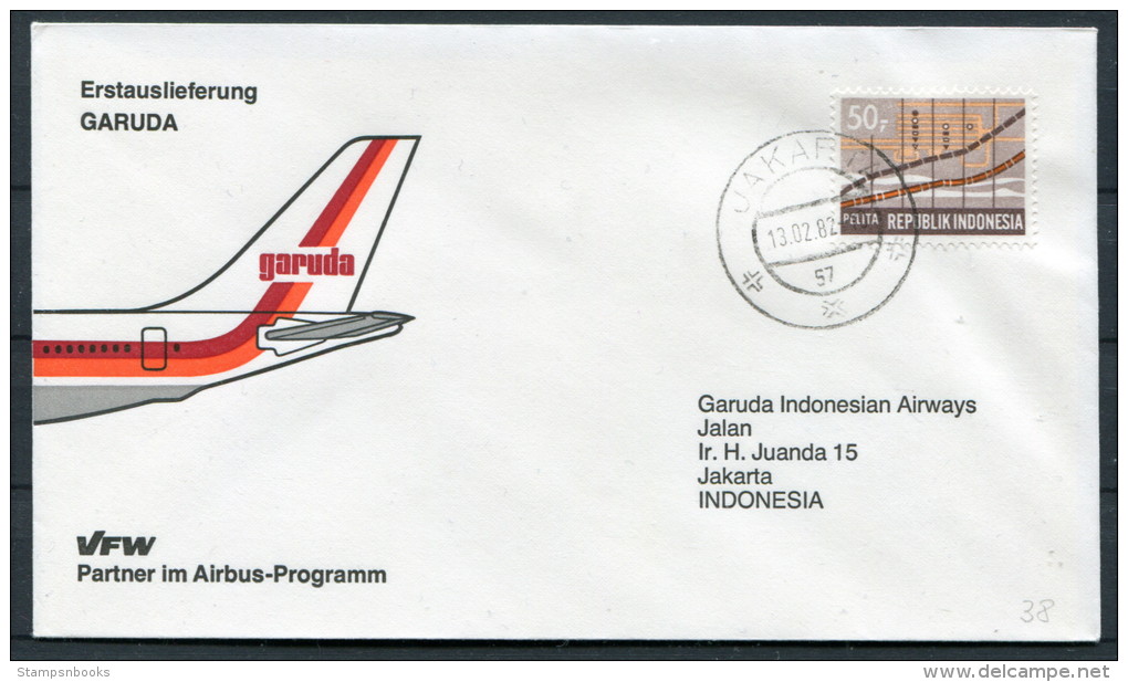 1982 Jakarta Airbus Indonesia VFW GARUDA First Flight Cover - Indonesia