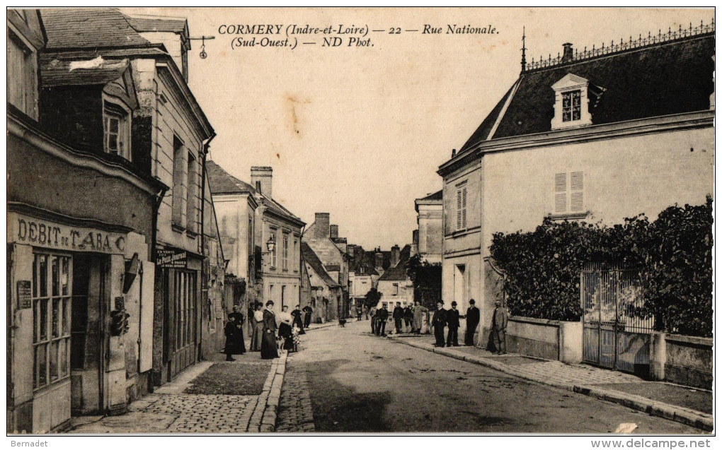 CORMERY ... RUE NATIONALE ... DEBIT DE TABAC . - Sonstige & Ohne Zuordnung