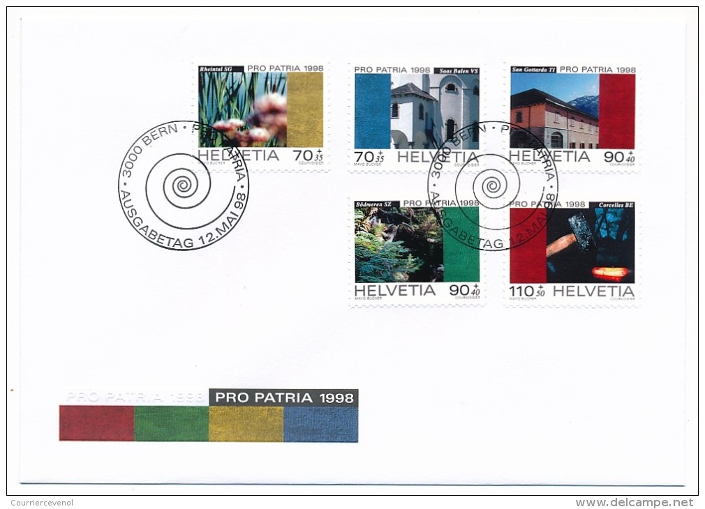 SUISSE - 6 Enveloppes FDC - PRO PATRIA 12.5.1998. Série + Timbres Isolés N° 259.260.261.262.263. - FDC