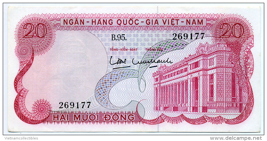 South Vietnam Viet Nam 20 Dong UNC Banknote 1969 - P#24a - Vietnam