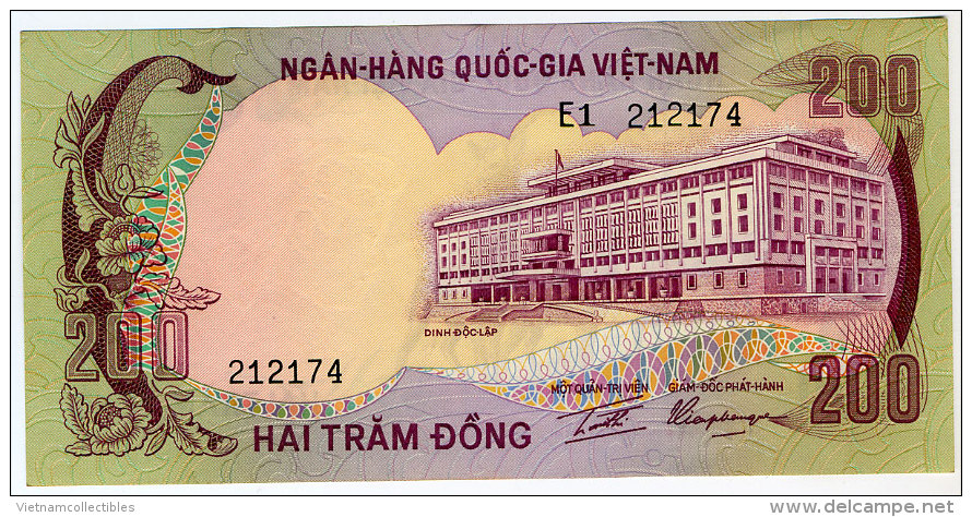 South Vietnam Viet Nam 200 Dong Deer UNC Banknote 1972 - P#32a - Vietnam