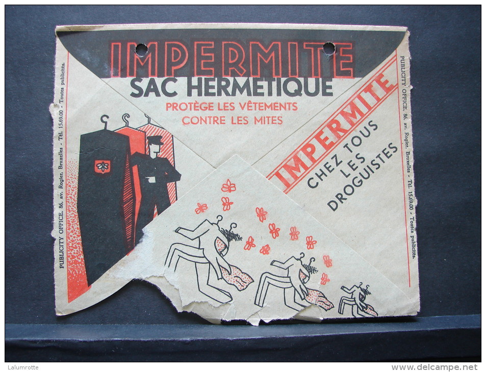 LetDoc. 92. Enveloppe Publicitaire. Office Des Chèques 1938 Radio Téléfunken Et Au Verso Impermite Sac Hermétique - ...-1959