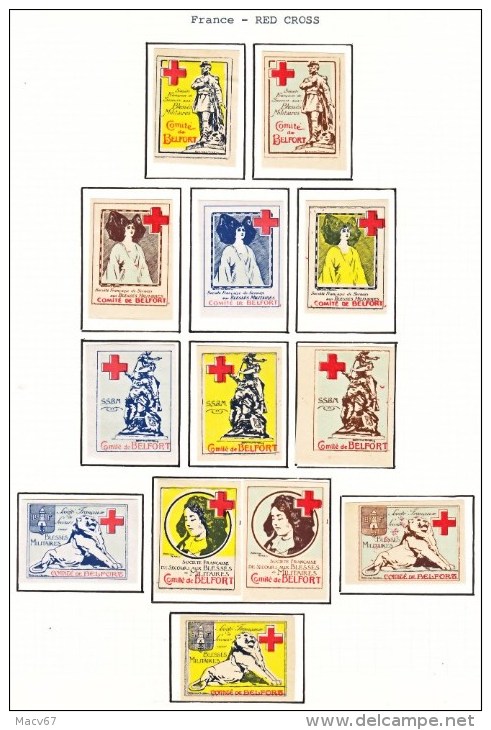 FRANCE  RED CROSS  VIGNETTES  * - Red Cross