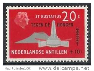 Mcx0333 TEGEN DE HONGER AGAINST HUNGER KAMPF GEGEN DEN HUNGER ** OPDRUK OVERPRINT ** NEDERLANDSE ANTILLEN 1963 PF/MNH - Contra El Hambre