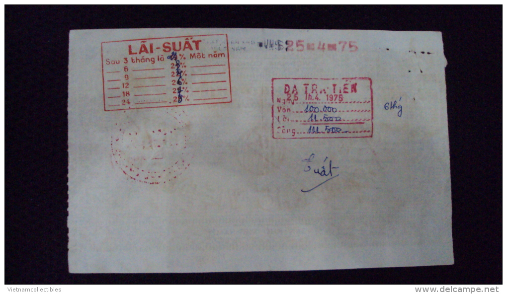South Vietnam Viet Nam National Bond 100000 D - Unclassified