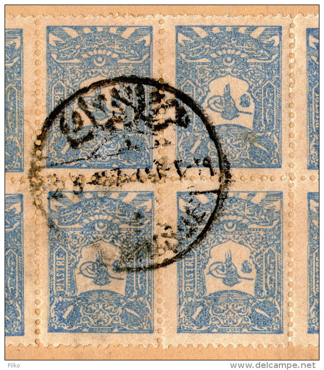 Ottoman Empire,Macedonia Bilingual Postmark: SALONIQUE 12.05.1907,Y&T#108+109,on Piece,as Scan - Briefe U. Dokumente