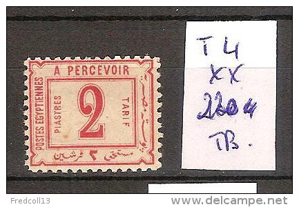 Egypte Taxe 4 ** Côte 220 € Très Bien - 1866-1914 Khédivat D'Égypte