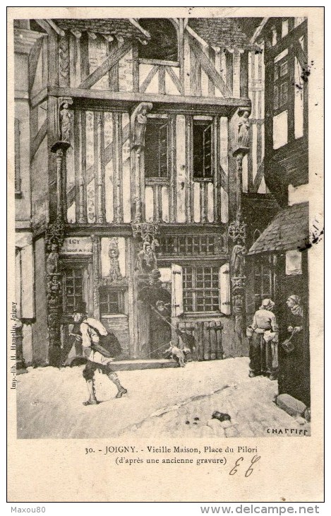 JOINGNY - Vieilles Maisons ,Place Du Pilori  - 1909 - - Joigny