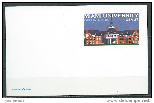 USA 2009 MIAMI UNIVERSITY FDC  PRECANCELL - 2001-2010